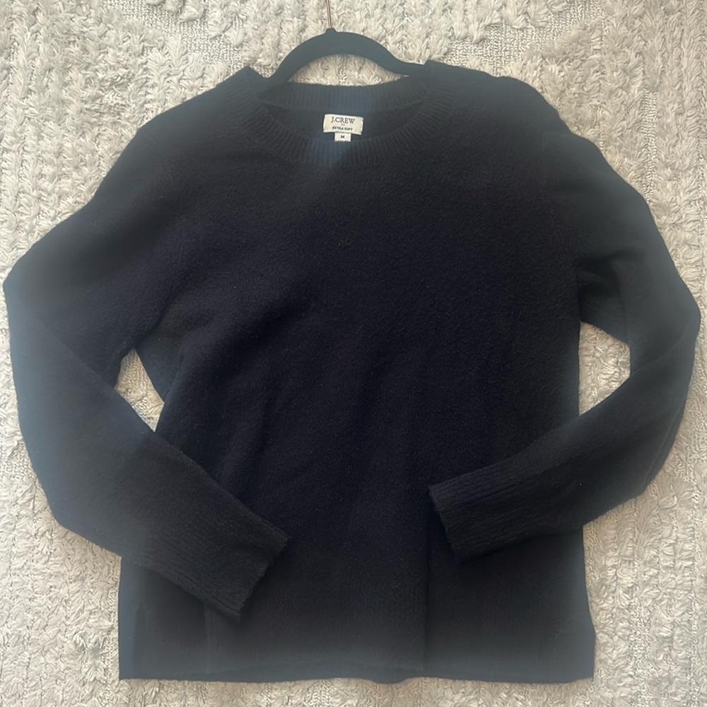 J Crew Extra Soft Black Sweater Medium